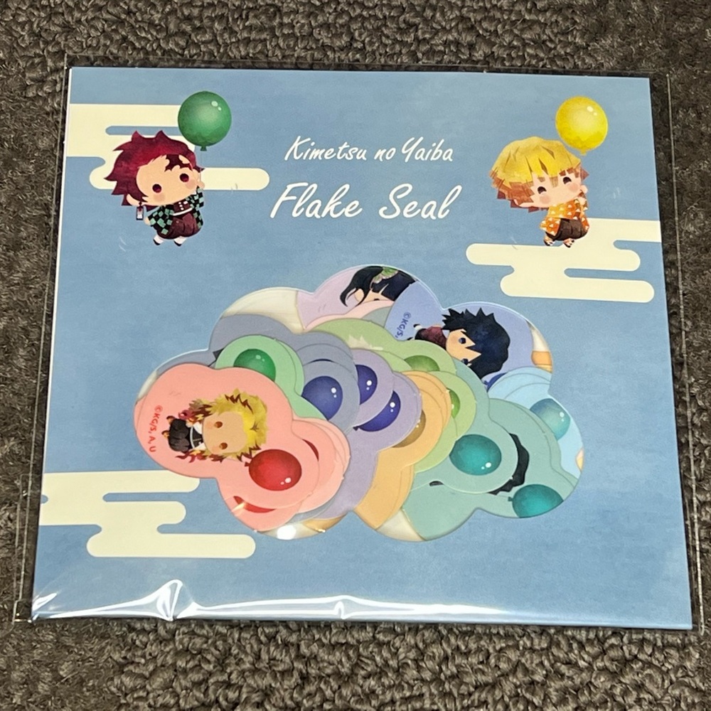 Demon Slayer / Kimetsu no Yaiba Sticker Flake Seal Pack Anime Kawaii Chibi Japan